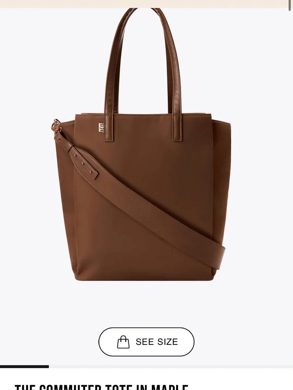 BEIS Commuter Tote in Maple Brown - Picture 1 of 10
